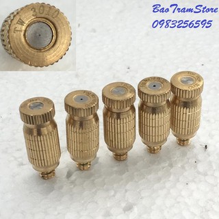 Set 5 đầu bep phun sương số 3 cỡ 0,3mm chất liệu đồng thau