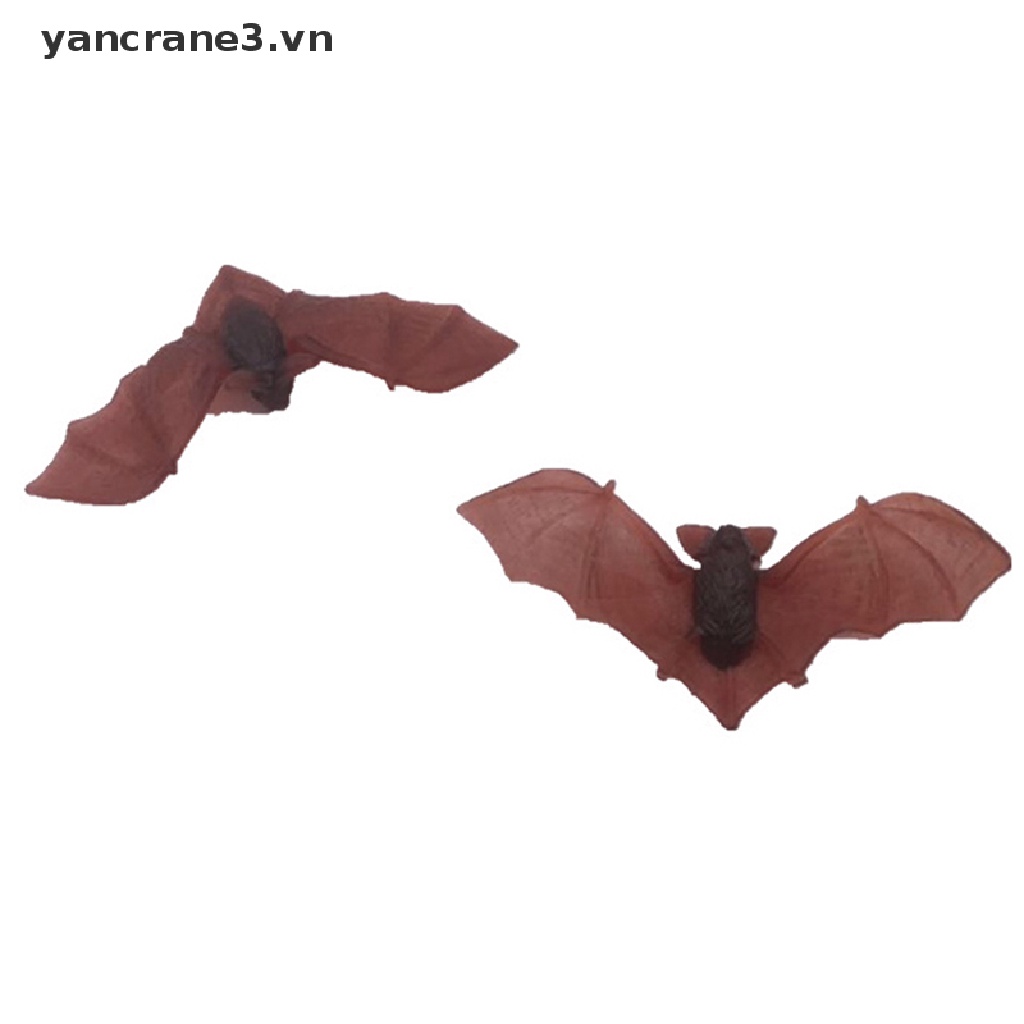 Bộ 10 Con Dơi Nhỏ Bằng Nhựa PVC Trang Trí Halloween Sáng Tạo {yancrane3.vn}