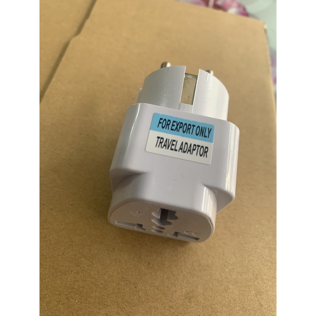 Travel Adapter Cốc chuyển đổi 3 chấu sang 2 châu adapter chuyển đổi 3 chân sang 2 chân cắm tròn hoặc dẹp phích cắm đổi c