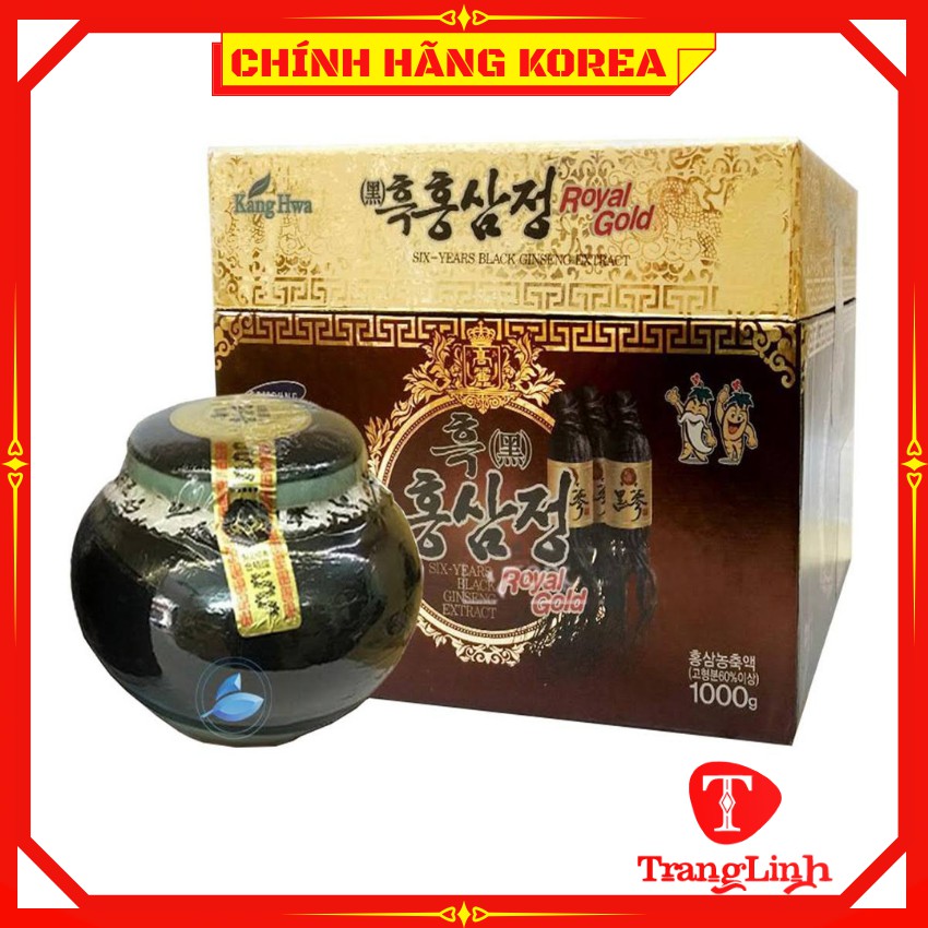 Cao hắc sâm Kanghwa chính hãng, hũ 1kg - Cao sâm hàn quốc Korea Black Ginseng Extract - tranglinhkorea