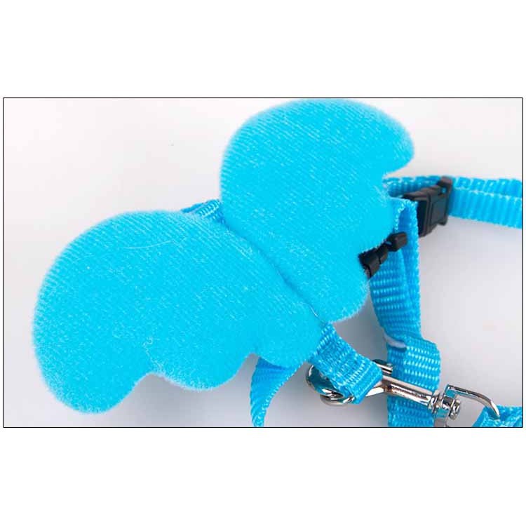 Set vòng cổ và dây dắt thú cưng đi dạo thiết kế hình đôi cánh thiên thần dễ thương