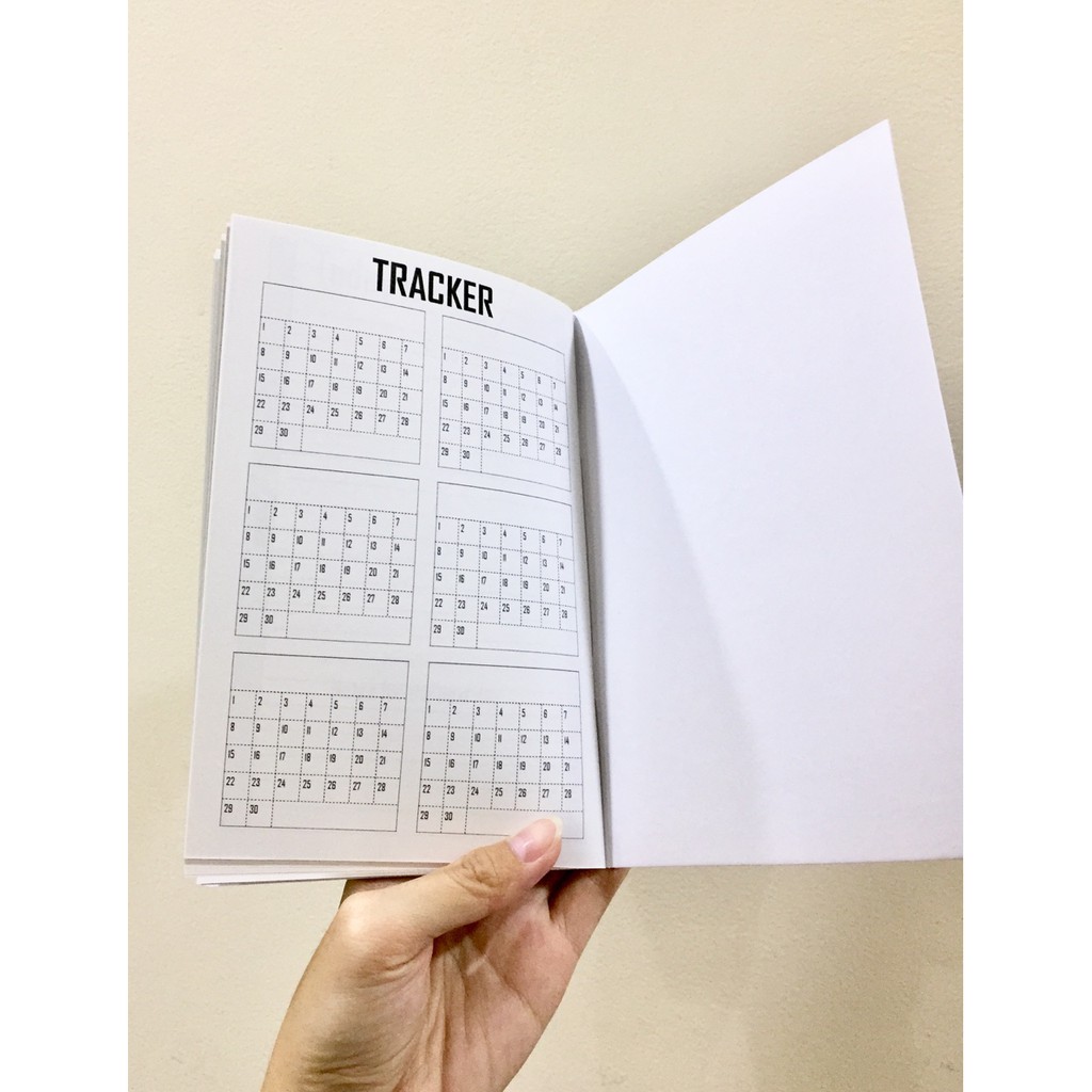 Sổ tay Monthly Planner Minimalist - Kế hoạch Tháng (Monthly Log), ngày (Daily Log), Theo dõi thói quen (Tracker)