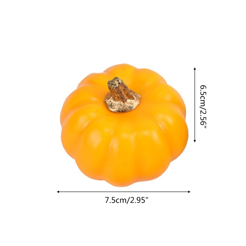 Bộ 12 Quả Bí Ngô Mini Nhân Tạo Dùng Trang Trí Halloween