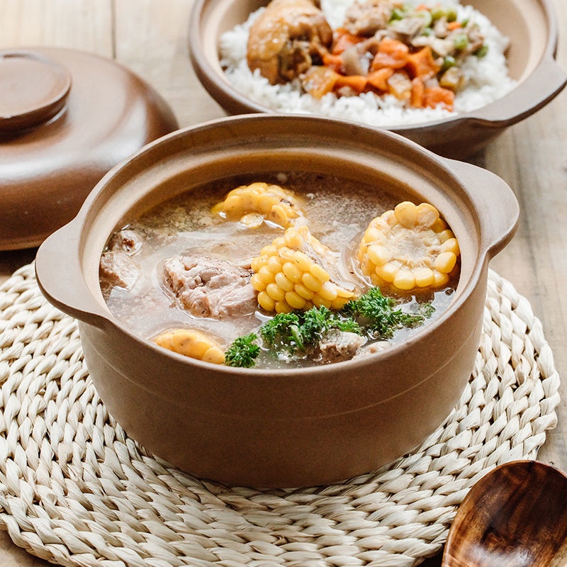 Hầm đất chịu nhiệt độ cao hộ gia đình ngọn lửa hở không tráng men phụ nữ mang thai trẻ nhỏ nồi cháo