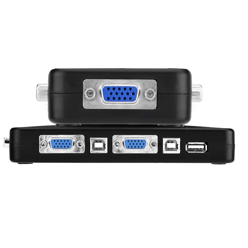 Bộ chia 2/4 cổng USB 2.0 VGA KVM cho máy tính