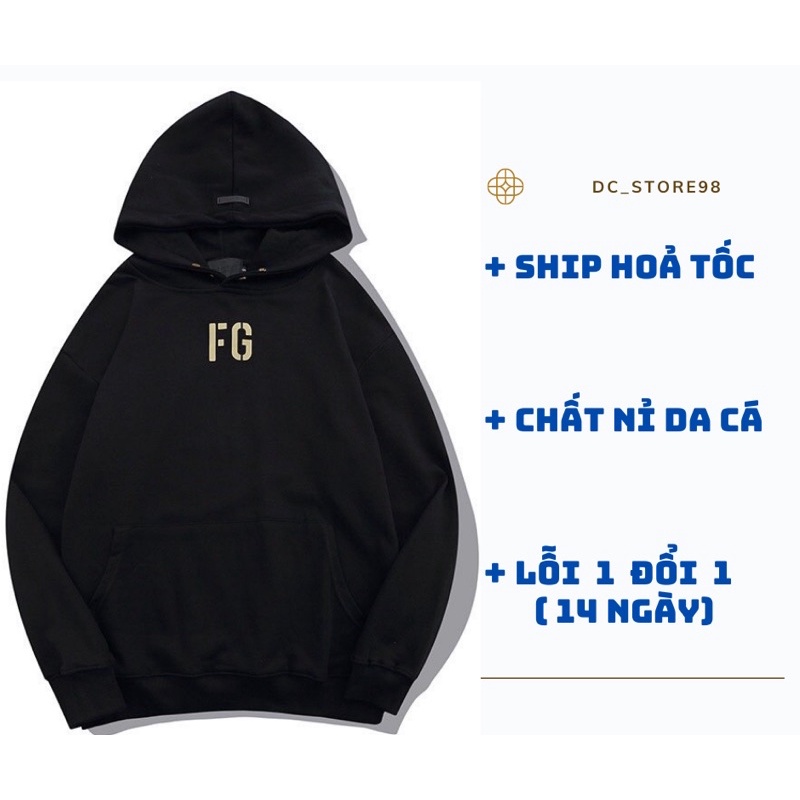 ⚡Áo Hoodie Nam Nữ Unisex Fear Of God, chất nỉ da cá dày dặn⚡️