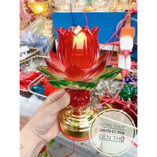 ĐÈN THỜ HOA SEN 3 LỚP ( Quả Nhót )