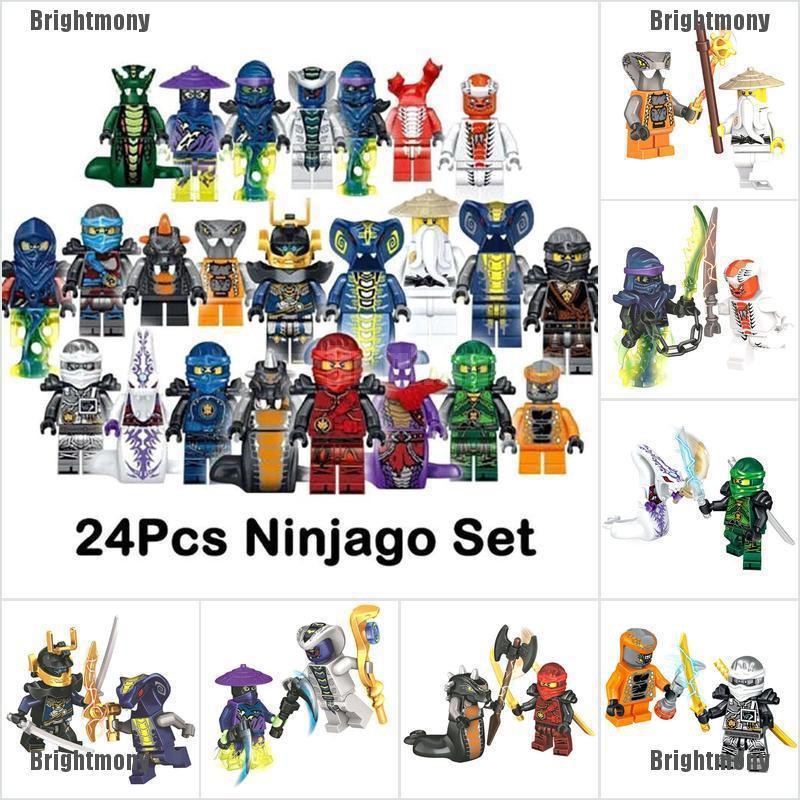 Set 24 Mô Hình Đồ Chơi Nhân Vật Hoạt Hình Ninjago