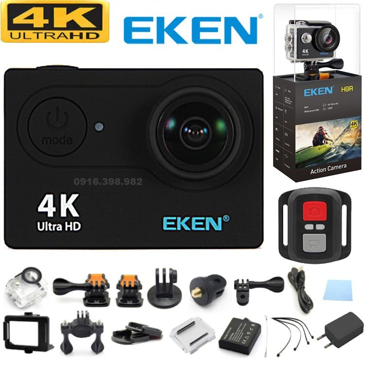 Camera Hành Động EKEN H9R Ultra HD 4K Wifi - Live stream Facebook/Youtube