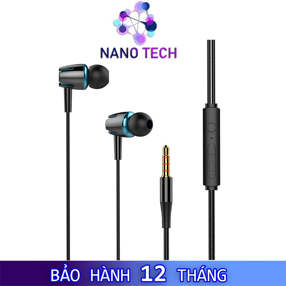 Tai nghe có dây bọc nhựa cực bền, chống rối, đứt, giắc cắm 3.5mm tích hợp micro chất lượng cho ĐT, PC, MT