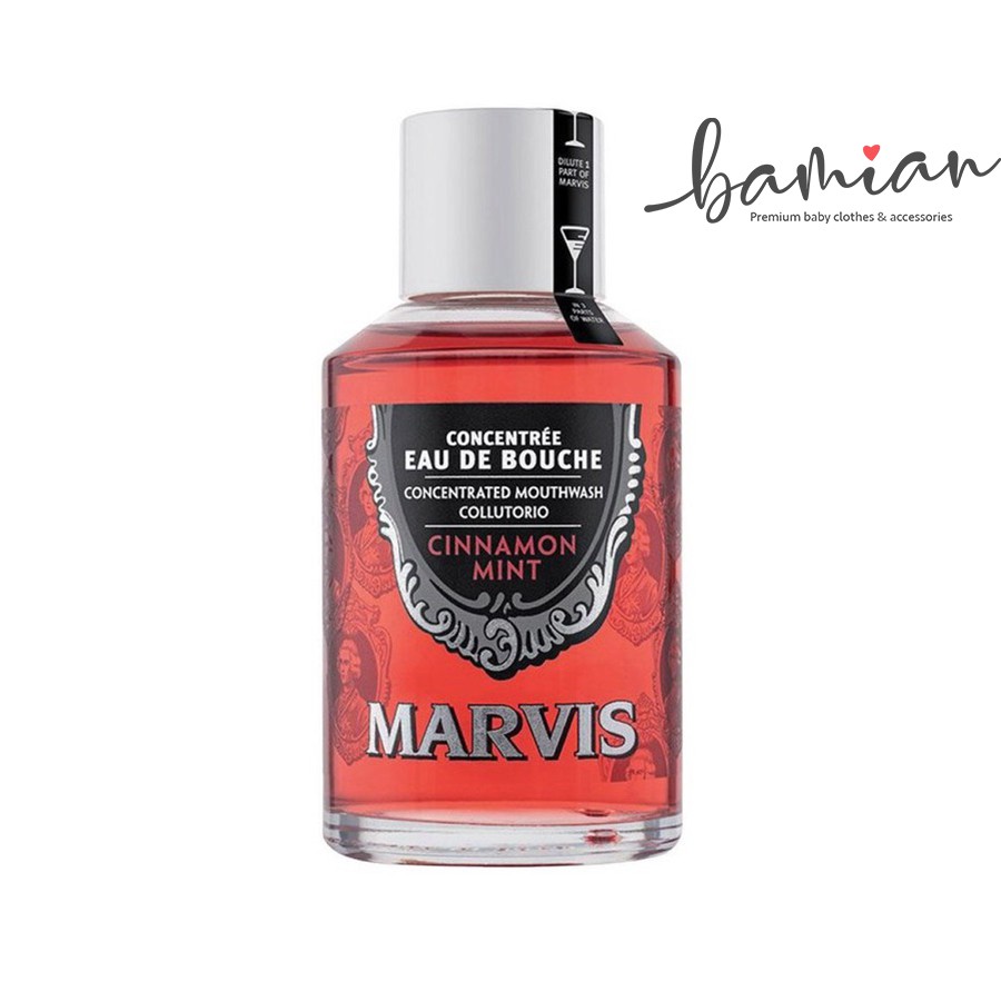 Nước súc miệng MARVIS Spearmint Strong Cinnamon Anise mint  120ml (chính hãng)