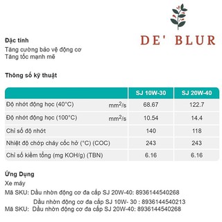 Nhớt xe máy ENEOS SJ-40 0.8L/1l