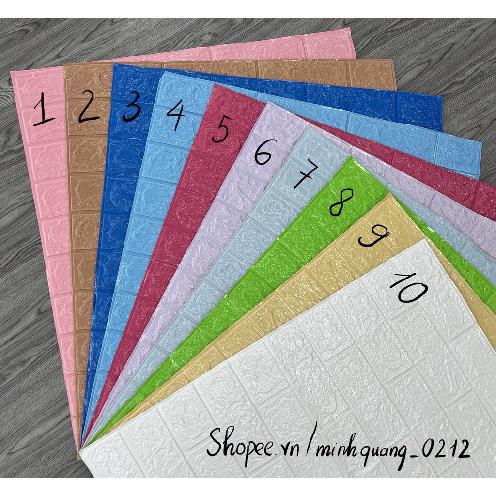 Xốp dán tường giả gạch 3D - Khổ lớn 70x77cm,cách âm, chống thấm nước và ẩm mốc