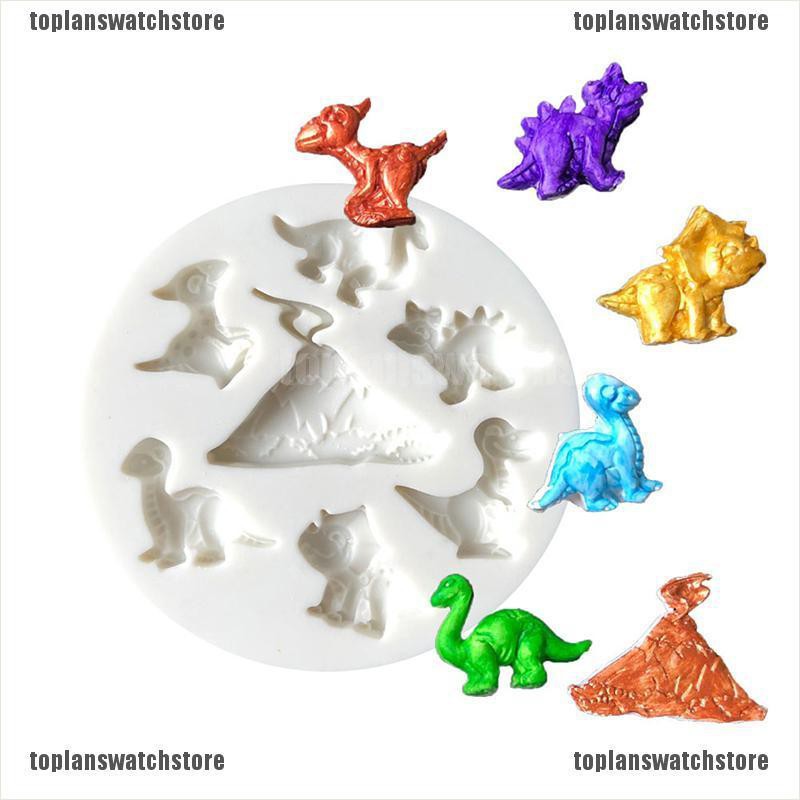 Khuôn Silicon Tạo Hình Khủng Long Dễ Thương Đáng Yêu Dùng Làm Bánh Kẹo Chocolate Tiện Dụng