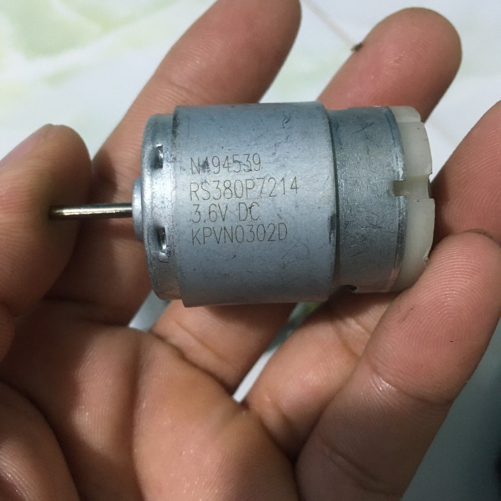 Động cơ Motor 380 mini 3.6V, 4000-13000 vòng-phút chế tạo các loại máy khoan, máy mài mini