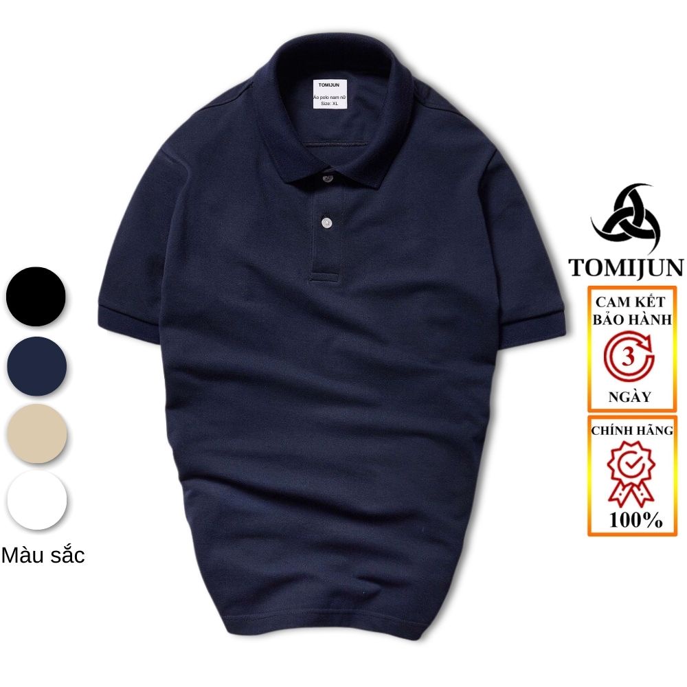 Áo polo thun nam trơn vải cá sấu cotton cao cấp ngắn tay cực sang trọng lịch lãm chống nhăn co giãn kháng khuẩn