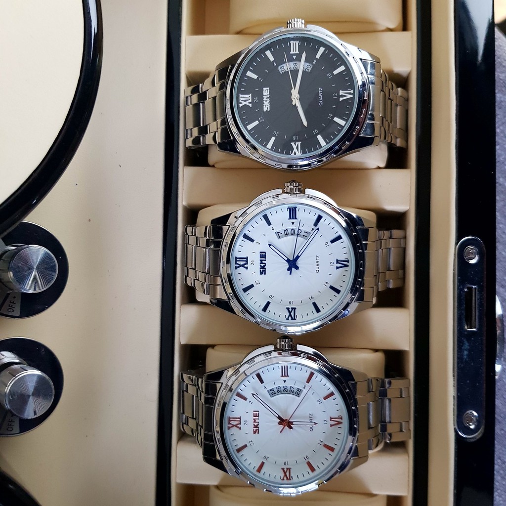 [Tặng vòng tay]Đồng hồ nam thời trang Skmei SK9069.02 chính hãng dây thép chống gỉ cao cấp