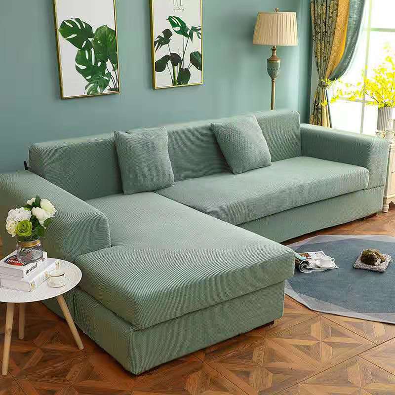 Bộ bàn ghế sofa bao gồm toàn bộ bộ cát bao gồm bốn mùa sofa mat hiện đại tối giản phòng khách phổ quát vải co giãn vải