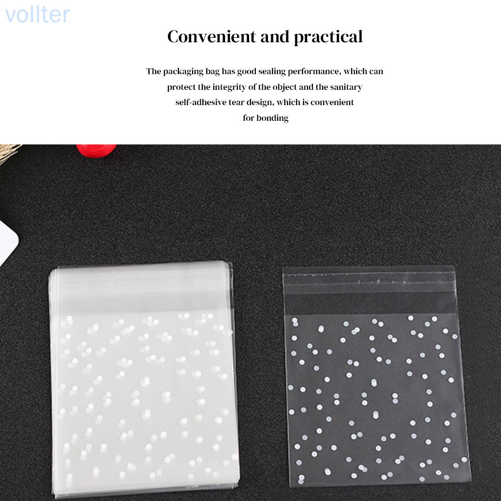 Set 100 túi đựng bánh kẹo bằng nhựa in họa tiết bông tuyết nhỏ xinh xắn tiện lợi