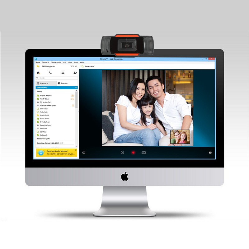 Webcam Có Dây/Không Dây HD 1080P Cổng USB 2.0 Cho Máy Tính