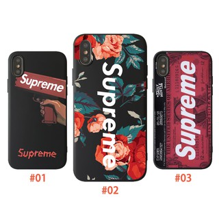 Ốp điện thoại in họa tiết hoa kèm chữ supreme cho phone x 6 13 6s plus 13 mini 7 plus 8 plus 12 - a653