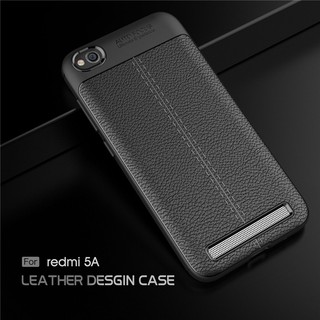 Ốp lưng giả da Xiaomi Redmi 5A chống sốc đen
