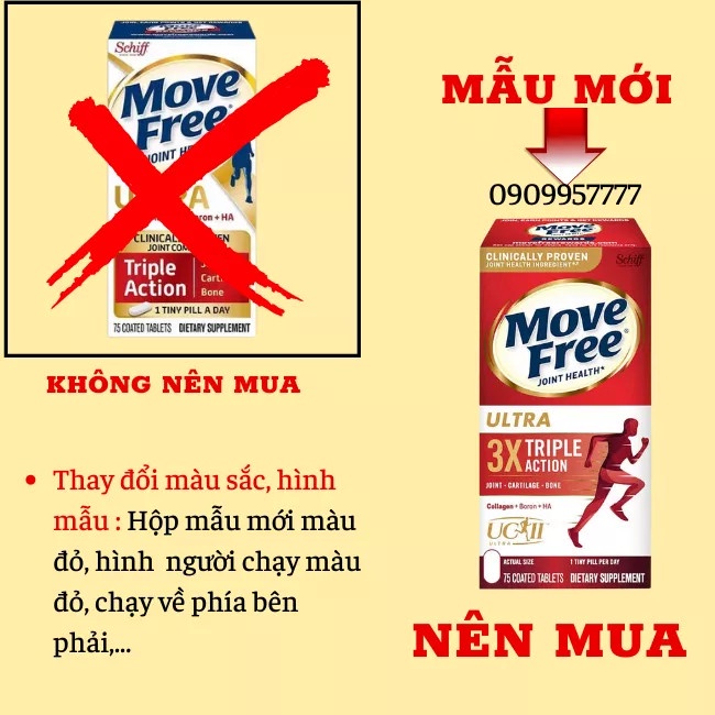 Viên Uống Giảm Các Cơn Đau Khớp Siêu Mạnh Schiff Move Free Ultra 75 Viên