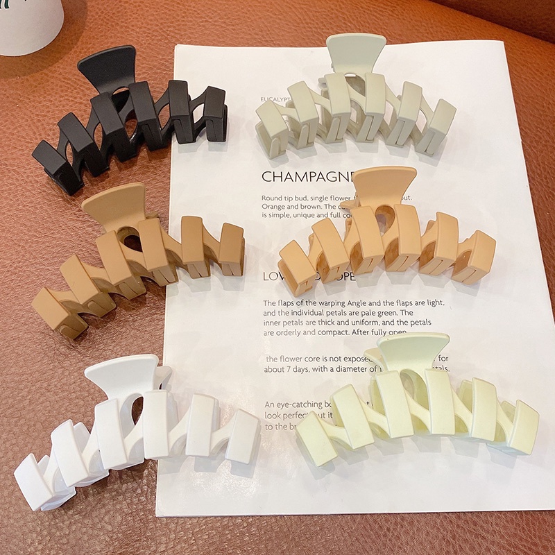 11cm Kẹp Tóc Hình Chữ N Bằng Nhựa Màu Sắc Đơn Giản Phong Cách Hàn Quốc