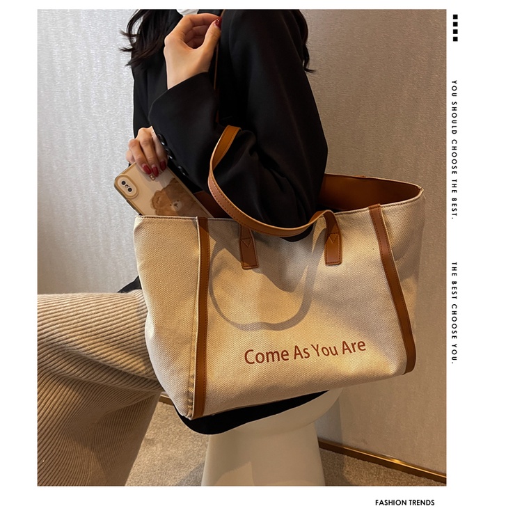 Túi Tote Vải Bố Dung Tích Lớn Thời Trang