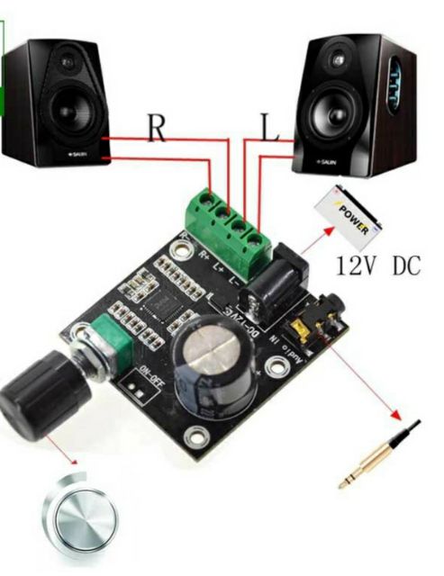 Mạch âm thanh TD8610 class D Hifi 2.0 2×20W.