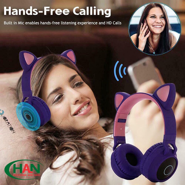 Tai nghe Bluetooth tai Mèo Âm thanh sống động - Tai nghe bluetooth Cat Ear BT028C | BigBuy360 - bigbuy360.vn