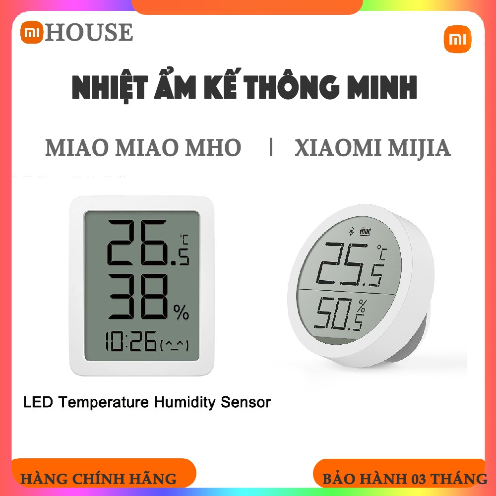 Đồng hồ nhiệt ẩm kế 𝗫𝗶𝗮𝗼𝗺𝗶 Miaomiao MHO-C601 - Ẩm nhiệt kế 𝗫𝗶𝗮𝗼𝗺𝗶 Mijia -MiHouse