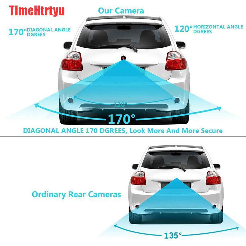 TimeHtrtyu 170° CMOS Mini Color Reverse Backup Car Front Rear View Camera Kit Night Vision