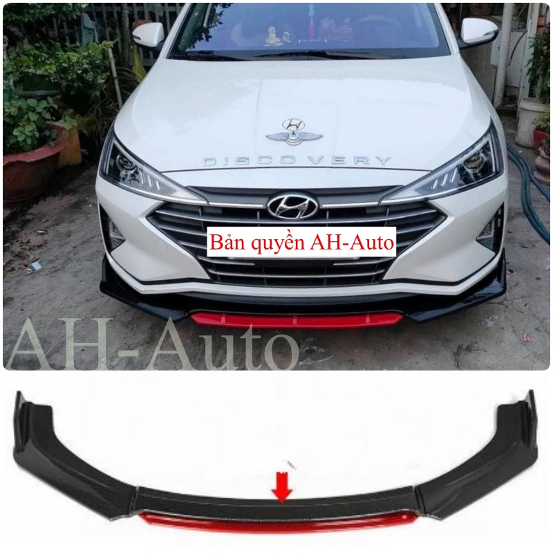 Lip trước ,cản trước Elantra các đời 2013-2021 mẫu thể thao,nhựa ABS Cao Cấp Chống Va Đập Tốt Phía Dưới Có Gân Tăng Cứng