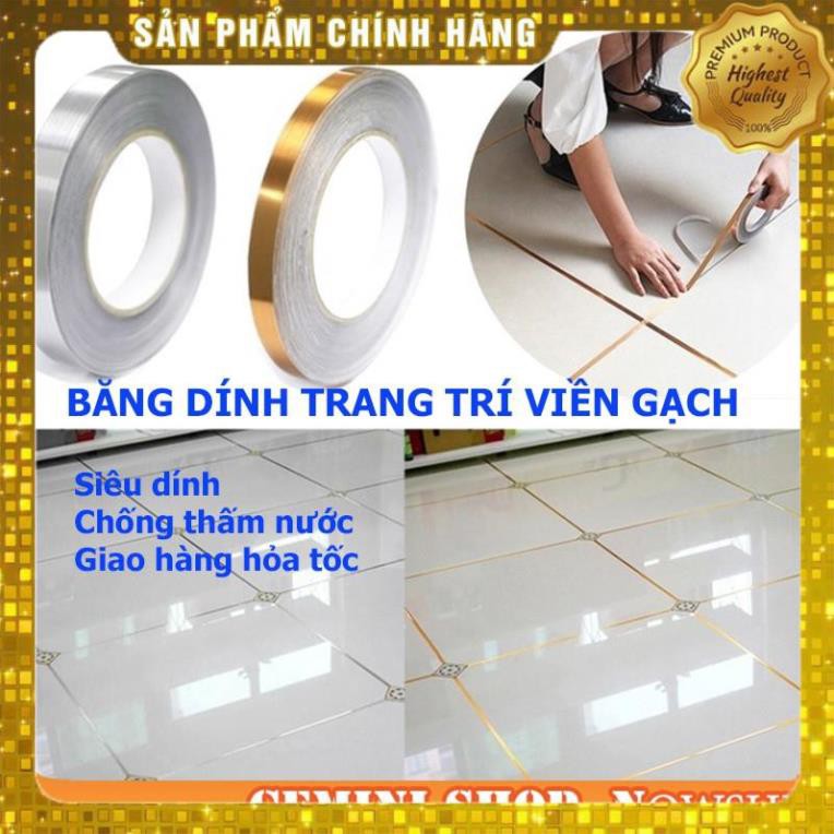 Băng Keo Dính Dán Viền Gạch Men 50m Chống Thấm Nước Trang Trí Nhà Cửa BKG SunshineTOY