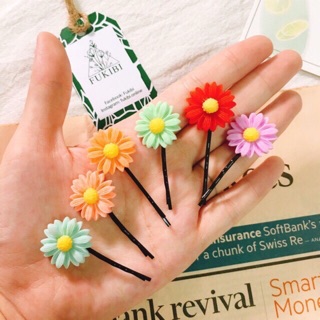 🏵Combo 10 cái kẹp Tăm (xẹt) HOA CÚC MÀU