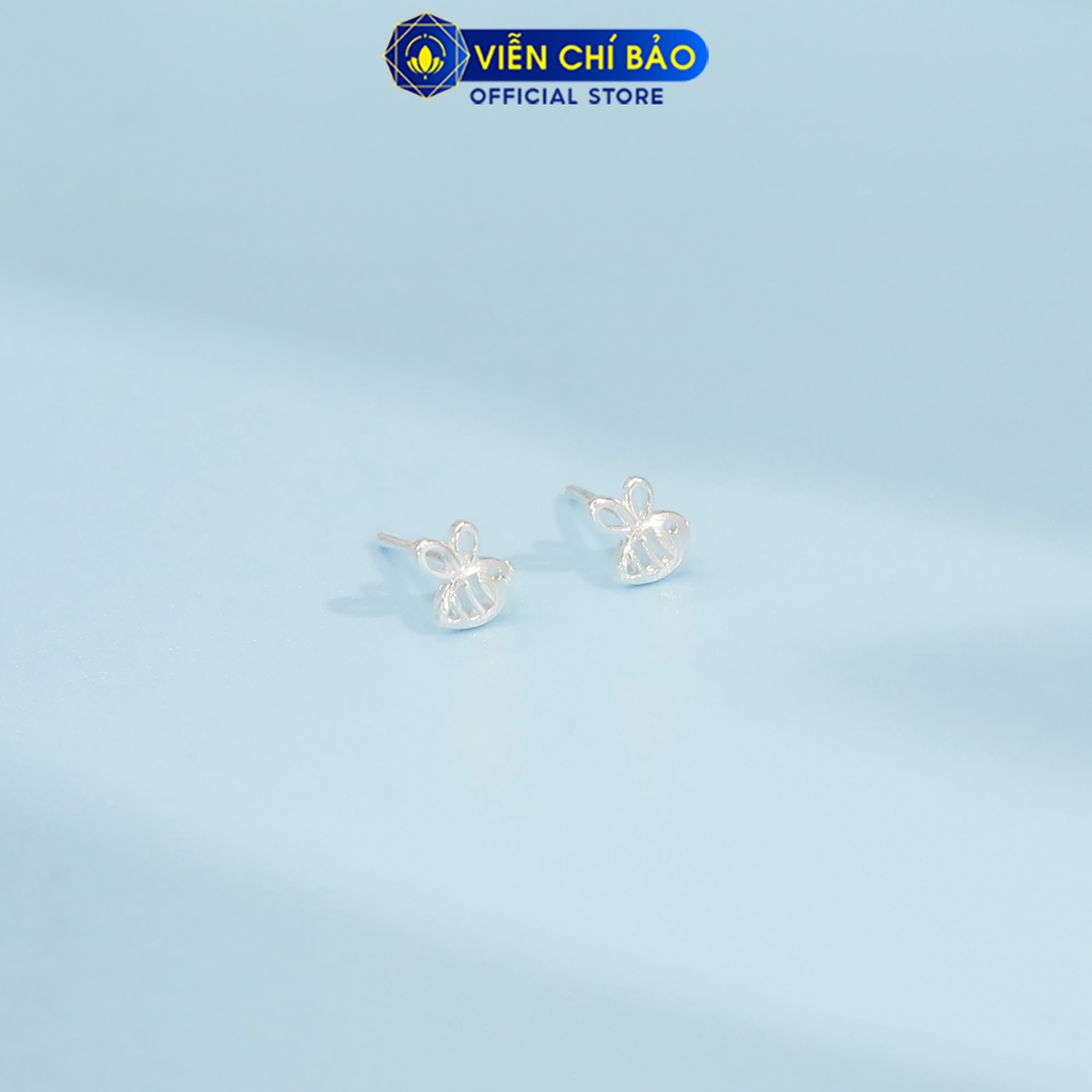 Bông tai con ong chất liệu bạc 925 thời trang phụ kiện trang sức nữ thương hiệu Viễn Chí Bảo E074