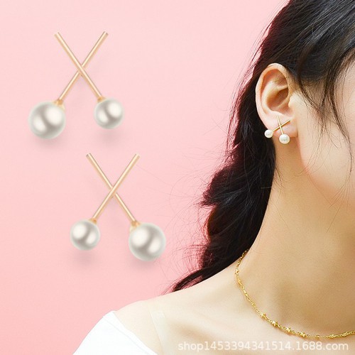 Bông Tai Chữ X Titan Không Đen TT 2418