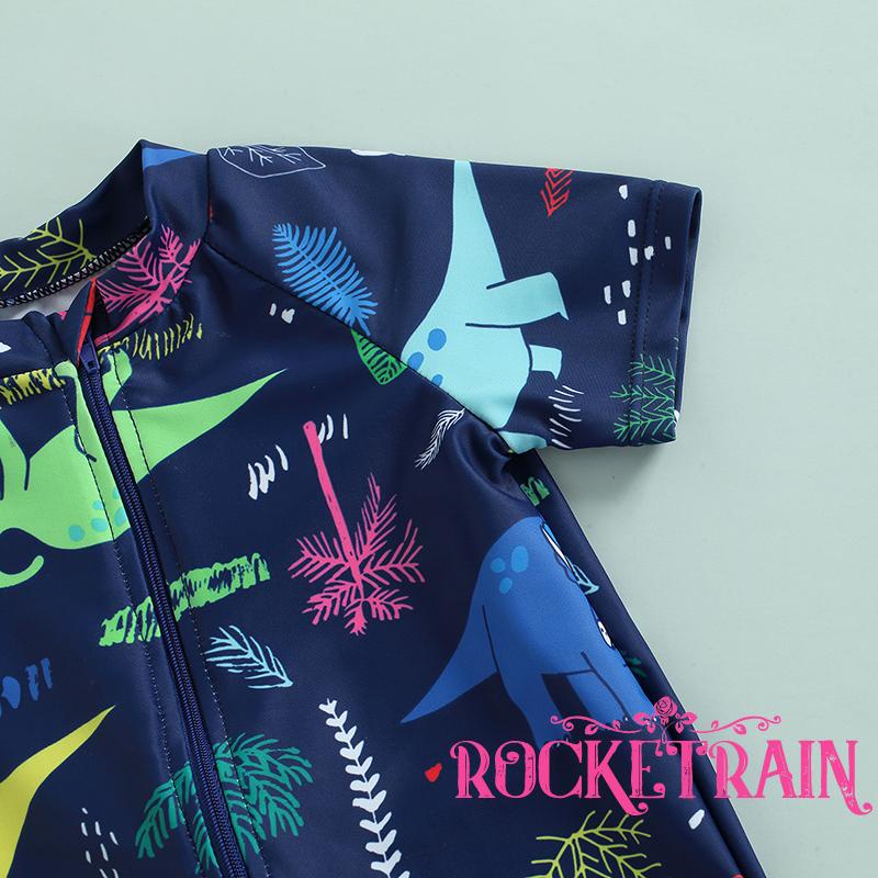 ❈Pq✿Bộ Đồ Bơi Liền Thân Tay Ngắn In Hình Động Vật Dễ Thương Cho Bé Trai