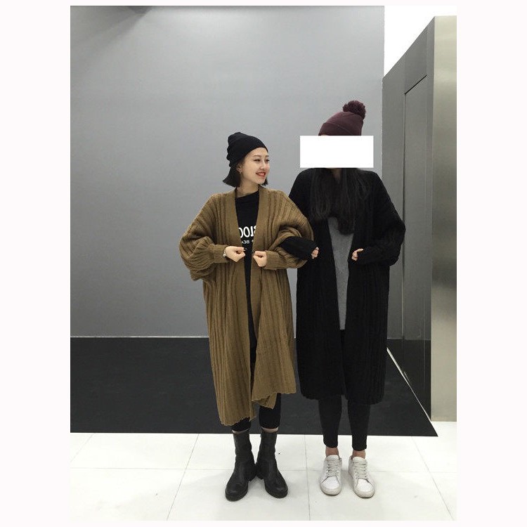 Áo khoác Cardigan tay dài dáng rộng ấm áp phong cách Hàn Quốc | BigBuy360 - bigbuy360.vn