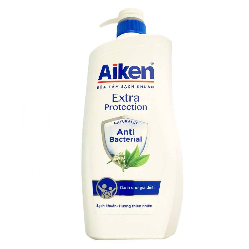 Sữa tắm sạch khuẩn Aiken Extra Protection 850gr Tặng xà phòng sạch khuẩn Extra Protection 90gr