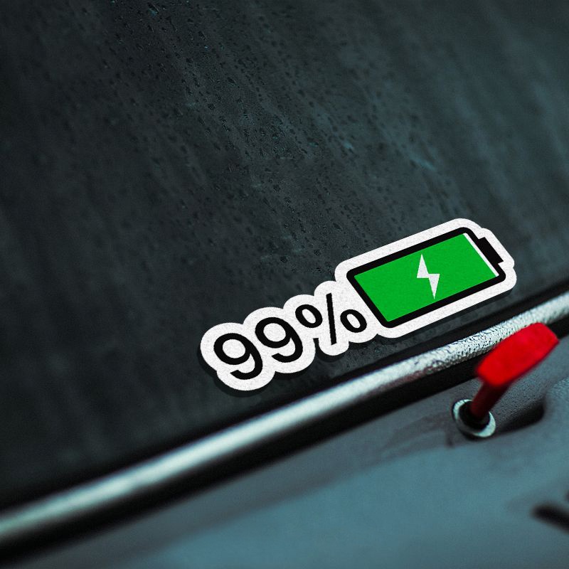 Ắc quy Nhãn dán điện 99% Điện 1% Điện Decal dán xe máy Đề can phản quang Xe ô tô Trầy xước Bìa dán cho Yamaha