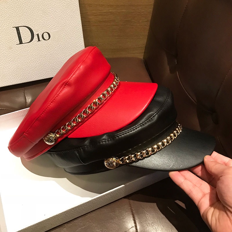 Mũ Beret Da Thời Trang Thu Đông Hàn Quốc Dành Cho Nữ