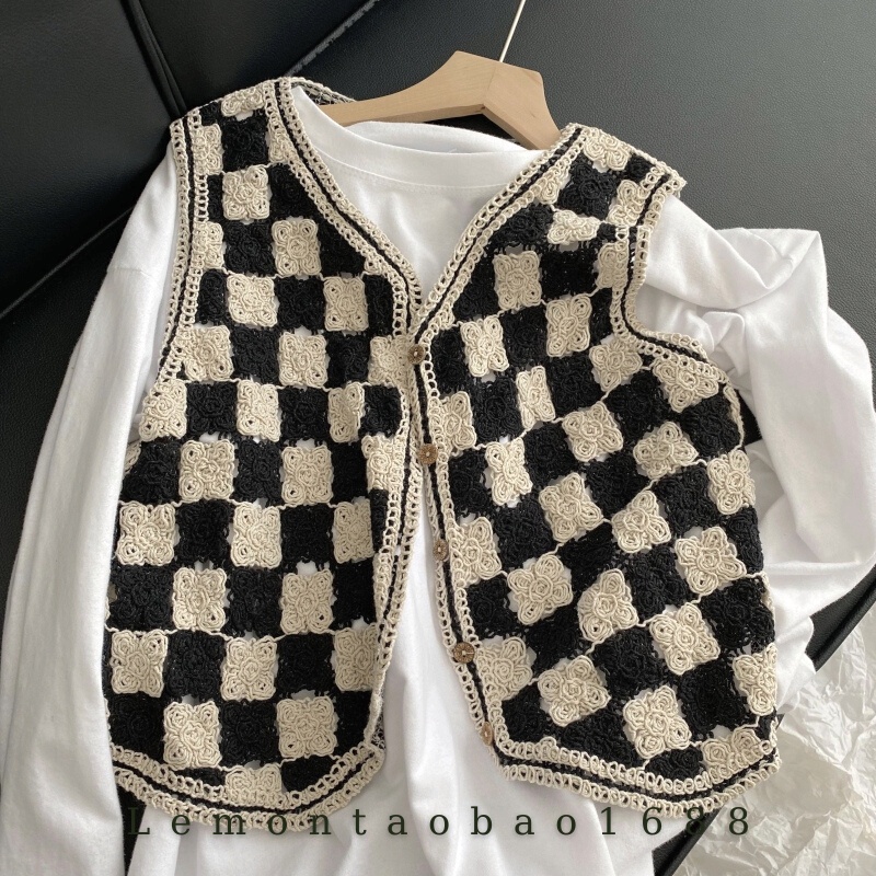 Áo Khoác Len Cardigan Không Tay, Kiểu Sợi Dệt Phong Cách Boho Cho Nữ LemonSt