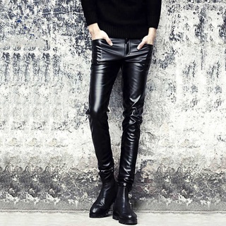 Quần Legging Da Pu Cao Cấp Giữ Ấm Phong Cách Hàn Quốc Dành Cho Nam