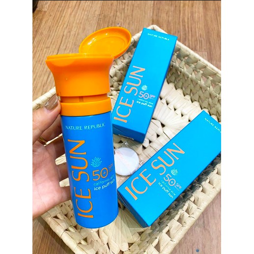 Kem Chống Nắng Makeup Ice Sun Spf50+ Nature Republic Ice Puff Sun