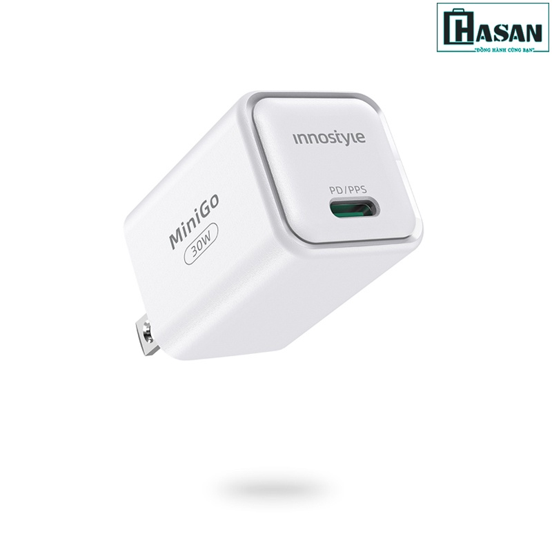 Sạc nhanh siêu nhỏ dành cho iPhone 14 Innostyle Minigo GAN II 30W PD/PPS