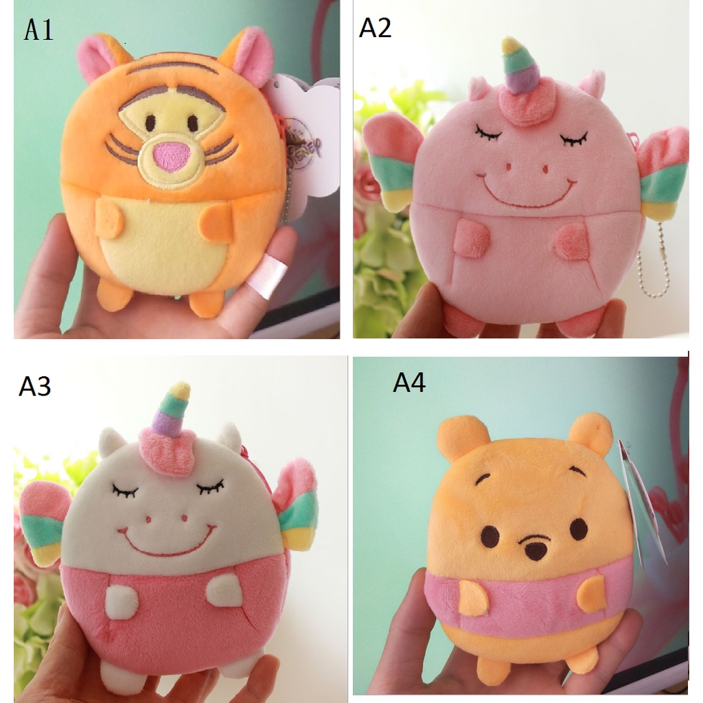 Ví đựng tiền xu kiểu dáng động vật hoạt hình dễ thương chất liệu lông nhung