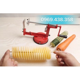 Máy cắt khoai tây lốc xoáy -MÀU ĐỎ