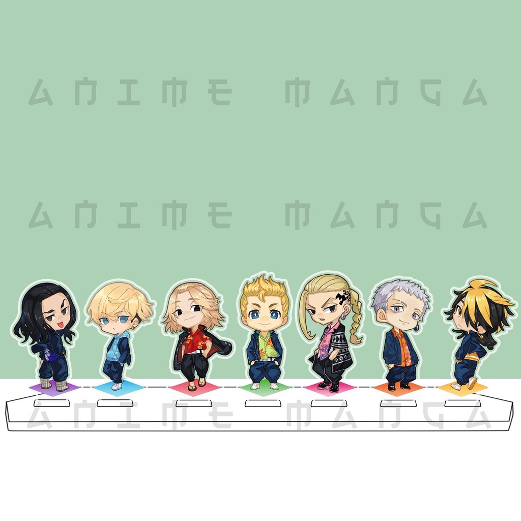 Mô hình nhân vật manjiro ken takemichi hinata atsushi anime standee tokyo revengers chibi trang trí bàn học bàn làm việc